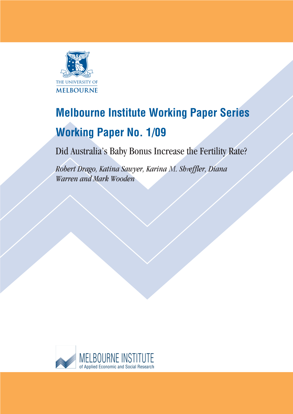 Melbourne Institute Working Paper No. 1/2009