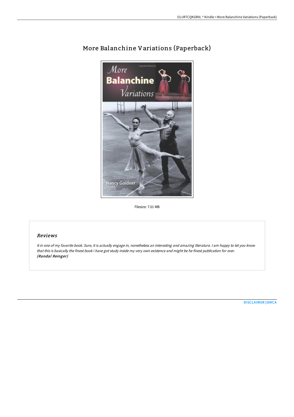 Find Kindle / More Balanchine Variations (Paperback)