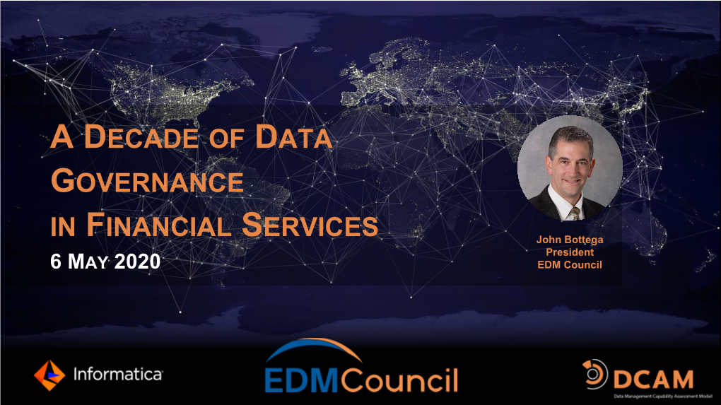 A Decade of Data Governance in Financial Services