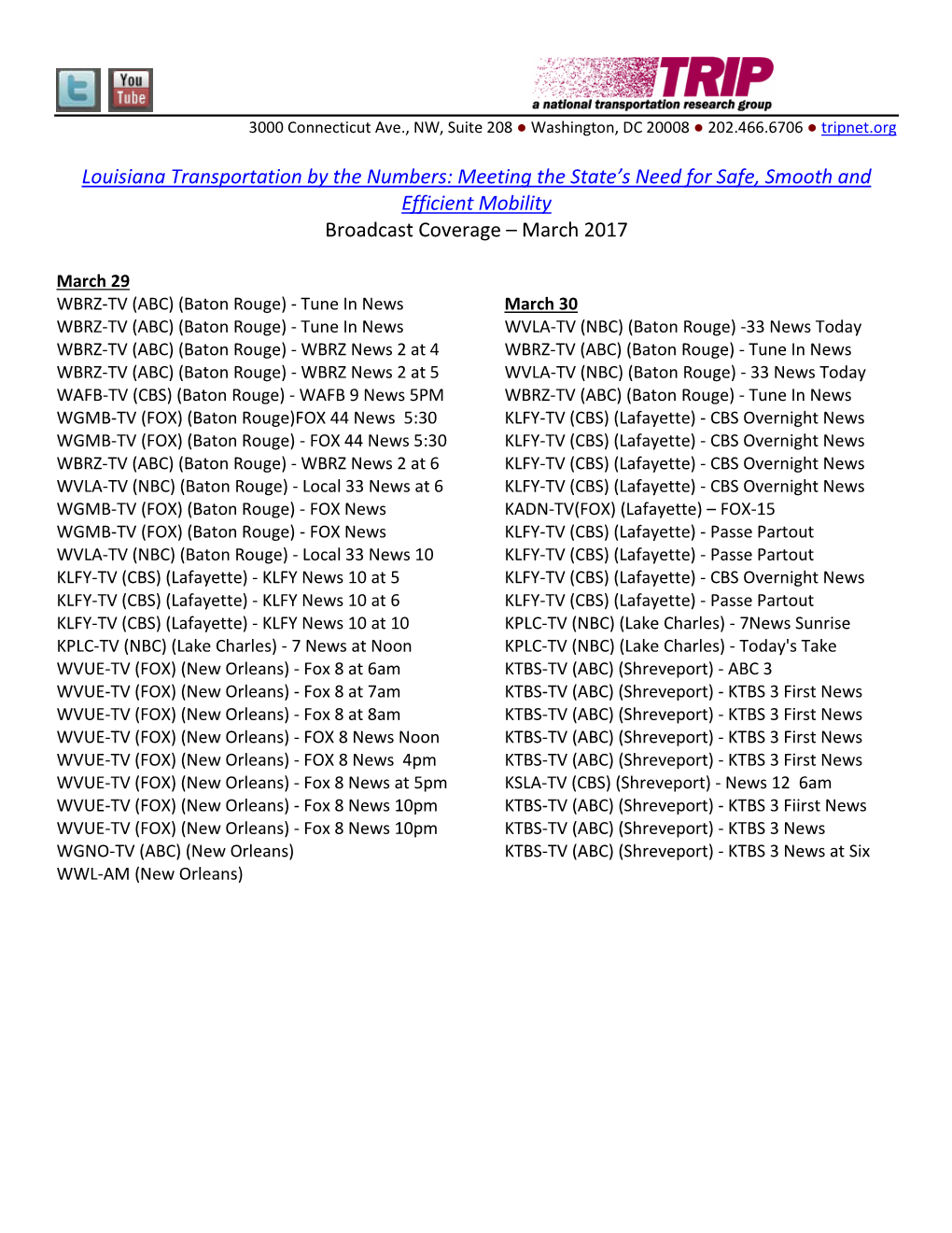 Louisiana Transportation by the Numbers: Meeting the State's Need