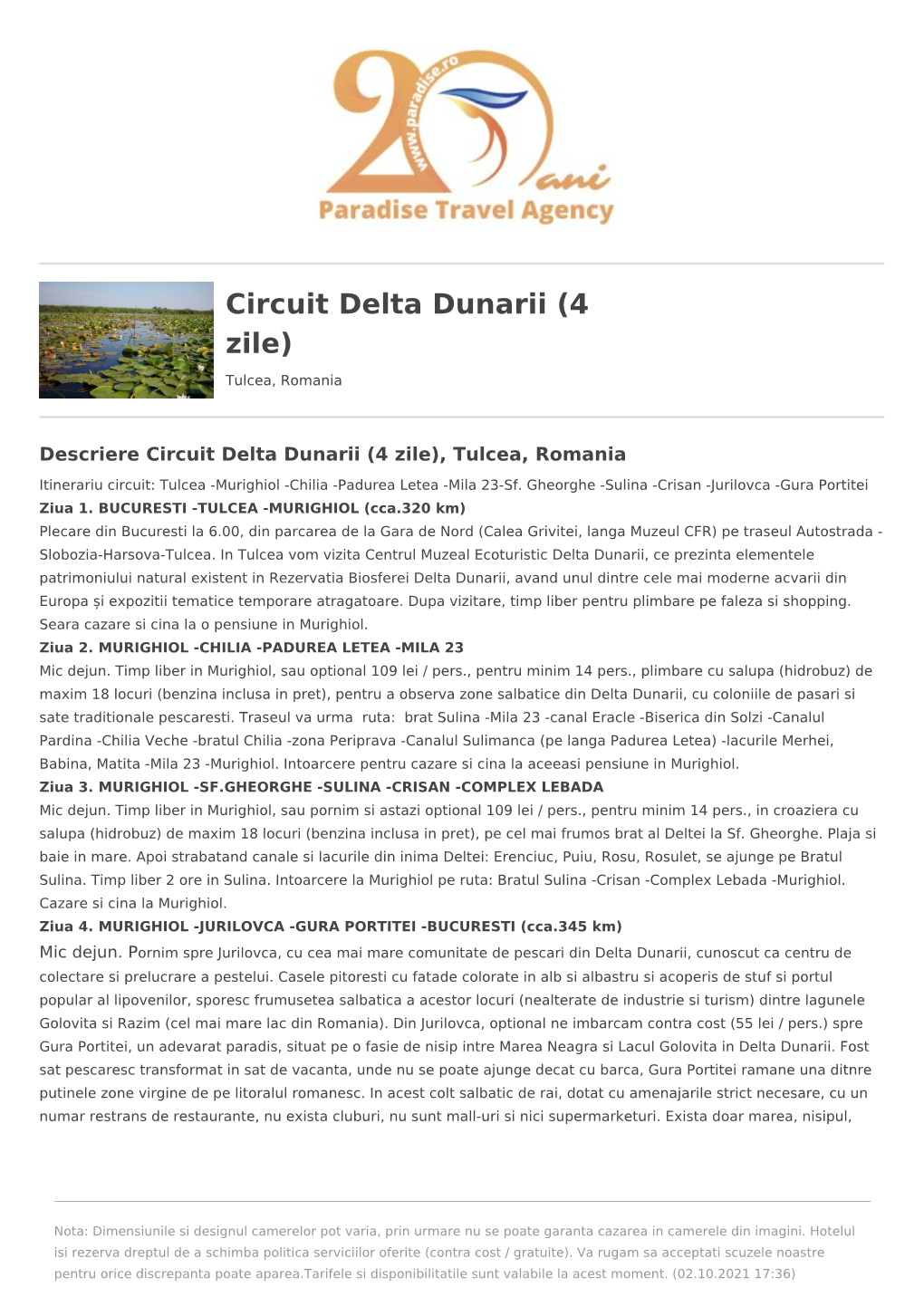 Circuit Delta Dunarii (4 Zile)
