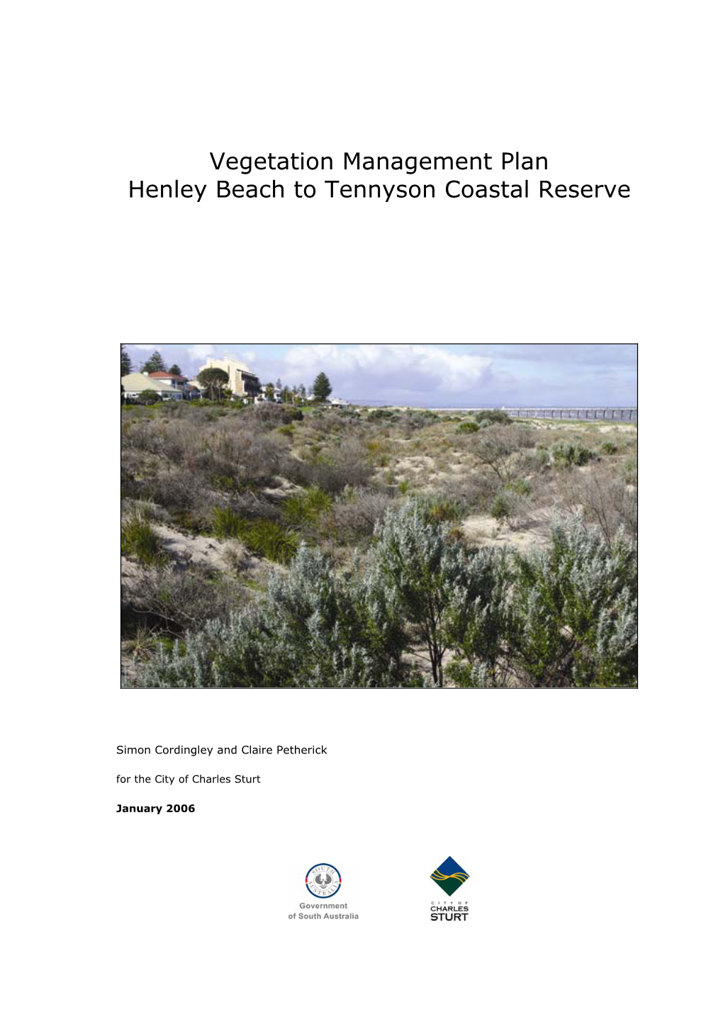 Vegetation Management Plan Henley Beach to Tennyson Coastal Reserve