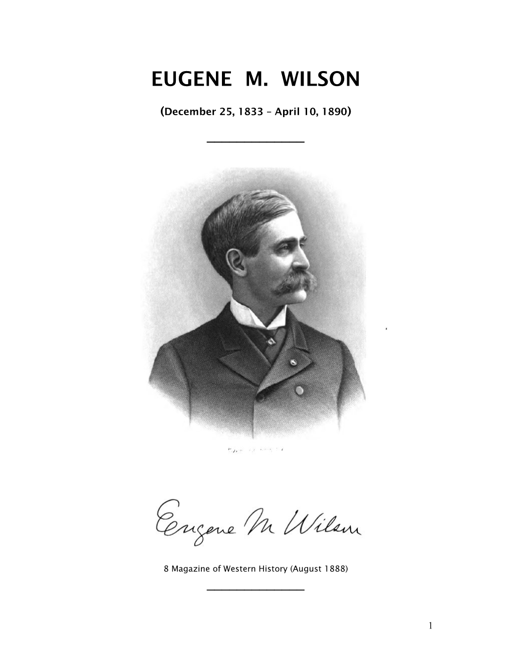 Eugene M. Wilson