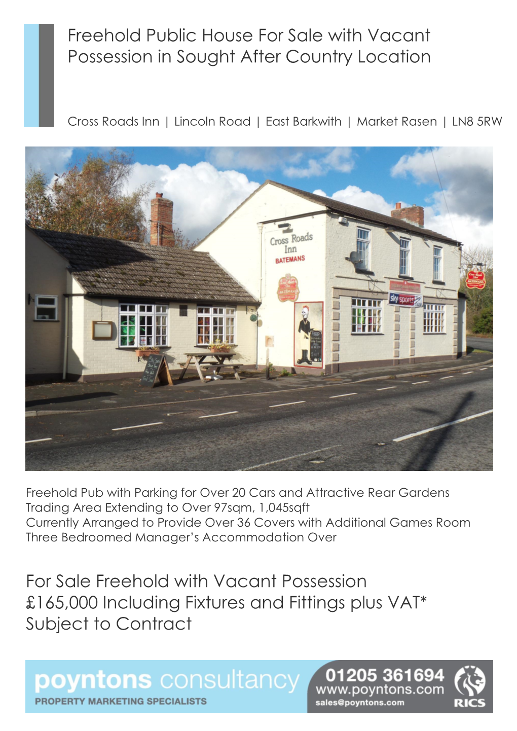 Freehold Public House for Sale with Vacant Possession in Sought After Country Location