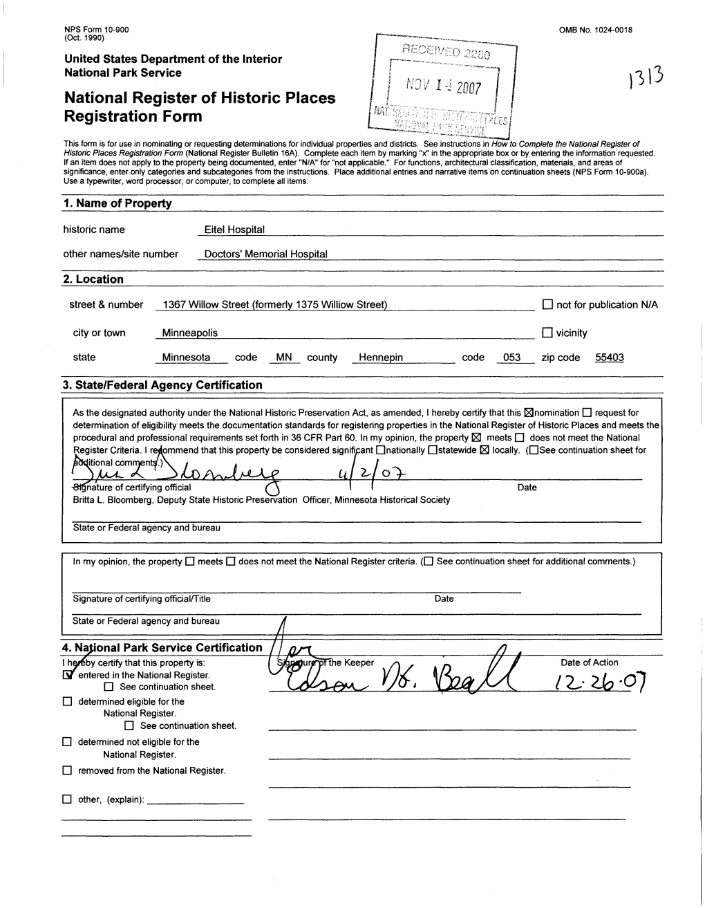 National Register of Historic Places Registration Form