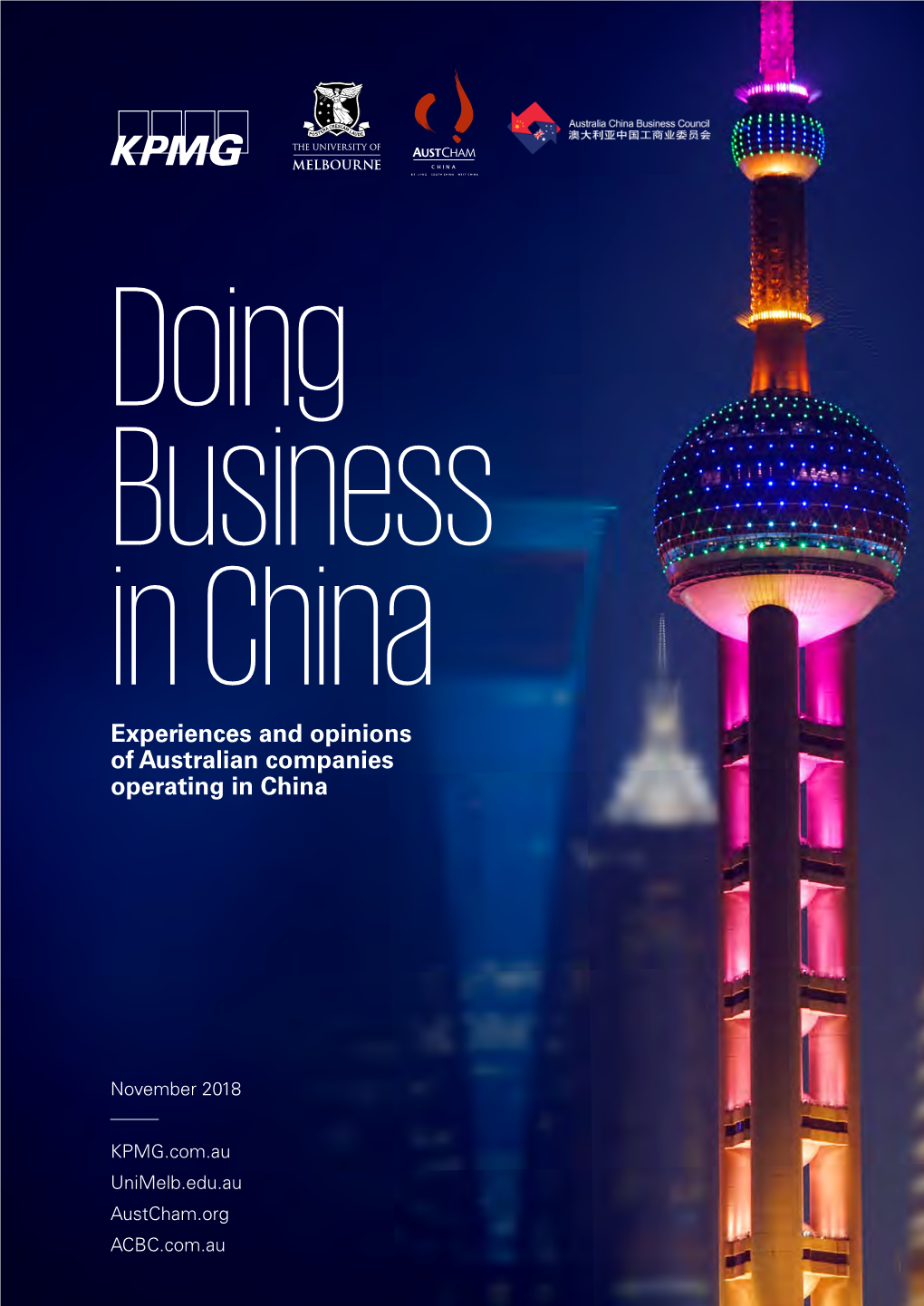 Doing Business in China Experiences and Opinions of Australian Companies Operating in China