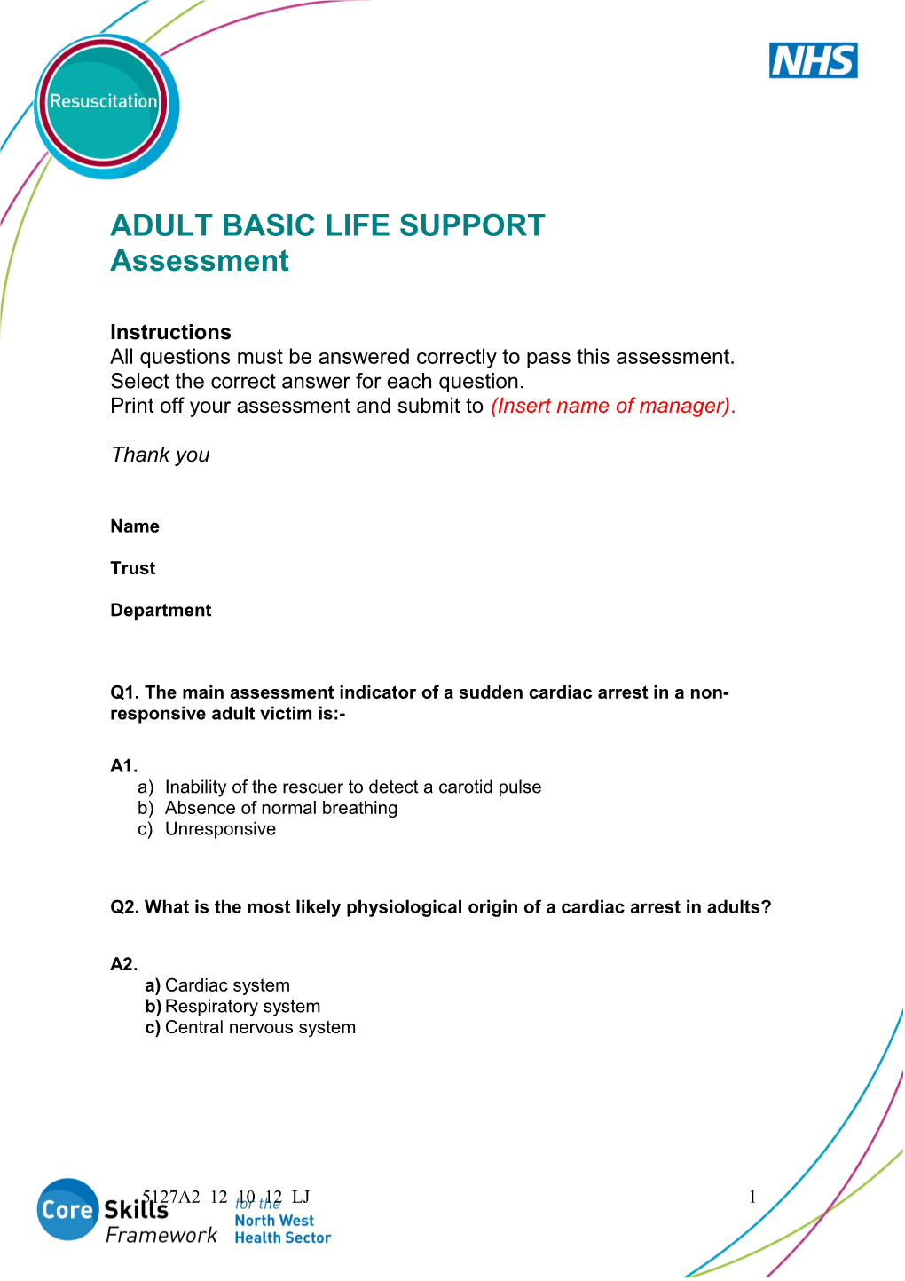 Adult Basic Life Support