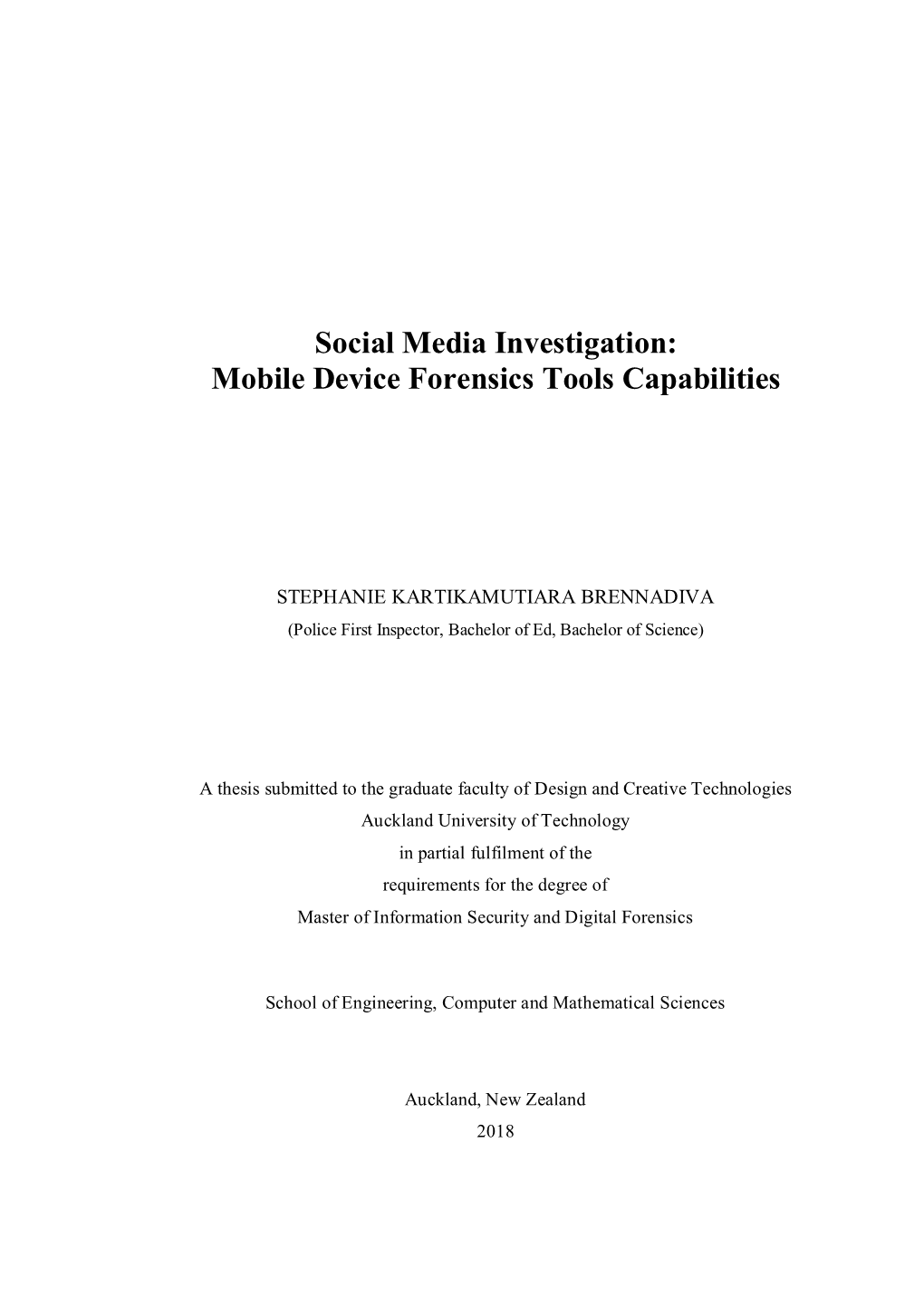 Social Media Investigation: Mobile Device Forensics Tools Capabilities