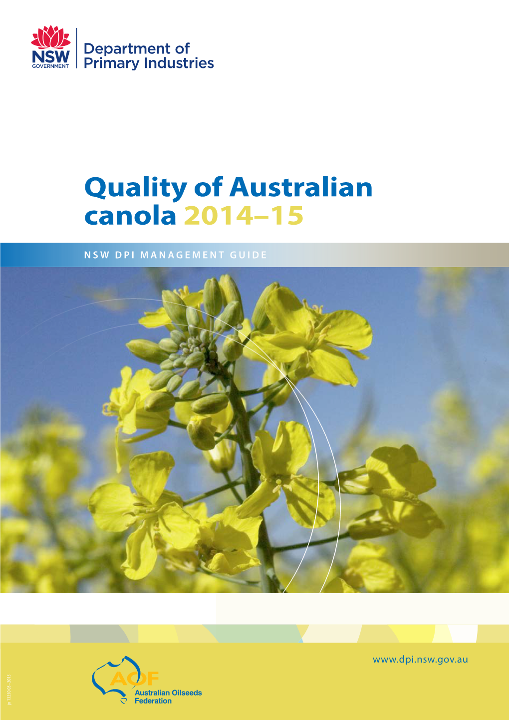 Quality of Australian Canola 2014–15