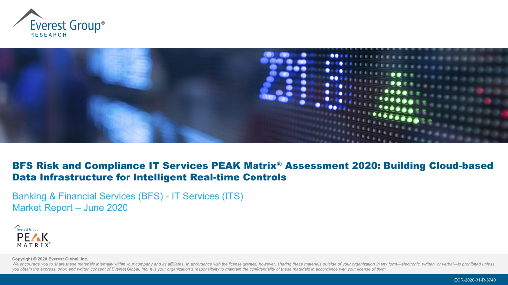 BFS Risk and Compliance IT Services PEAK Matrix Assessment 2020 ®