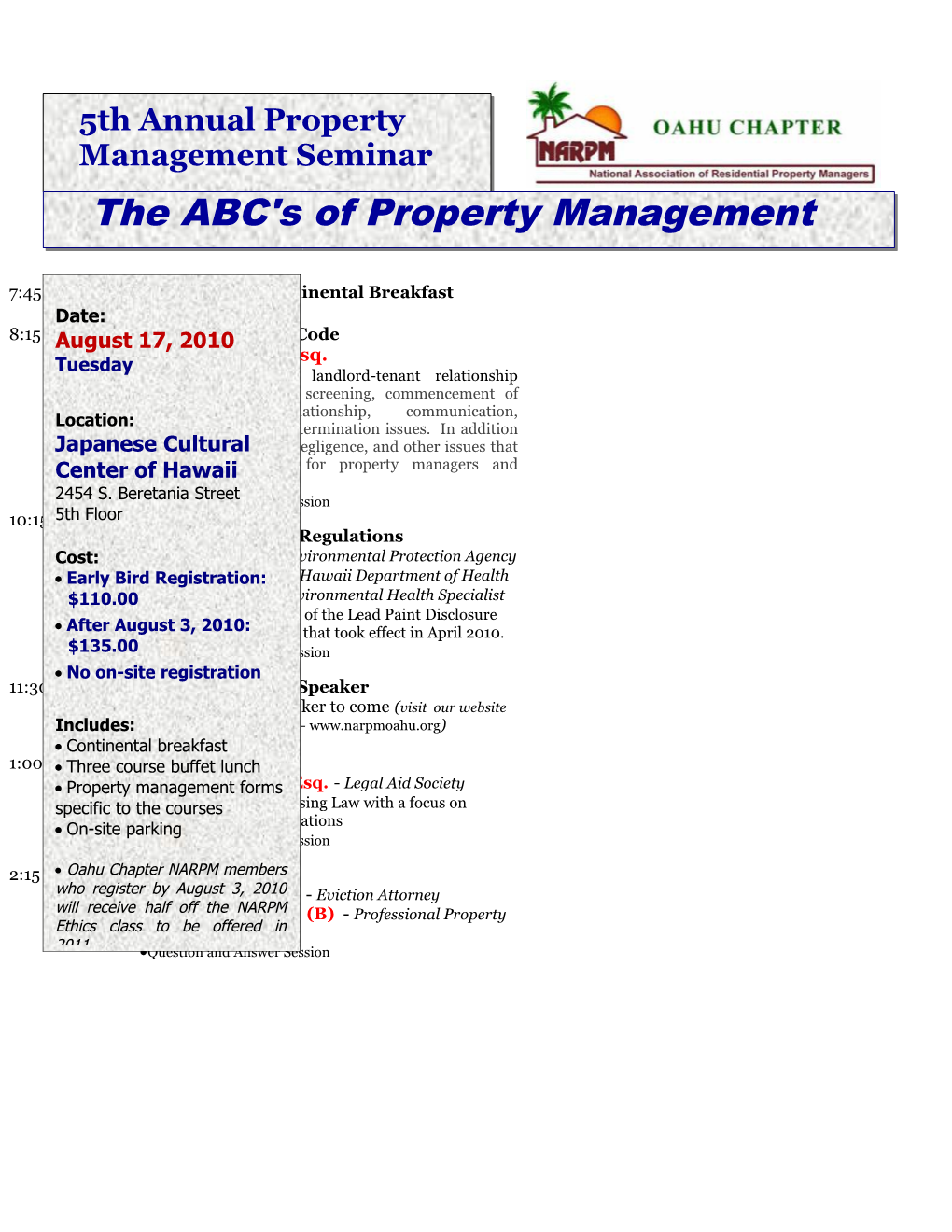 The ABC's of Property Management