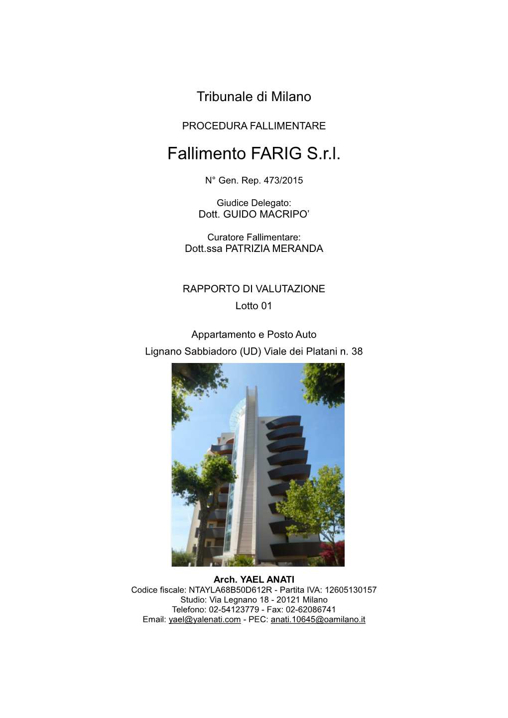 Fallimento FARIG S.R.L