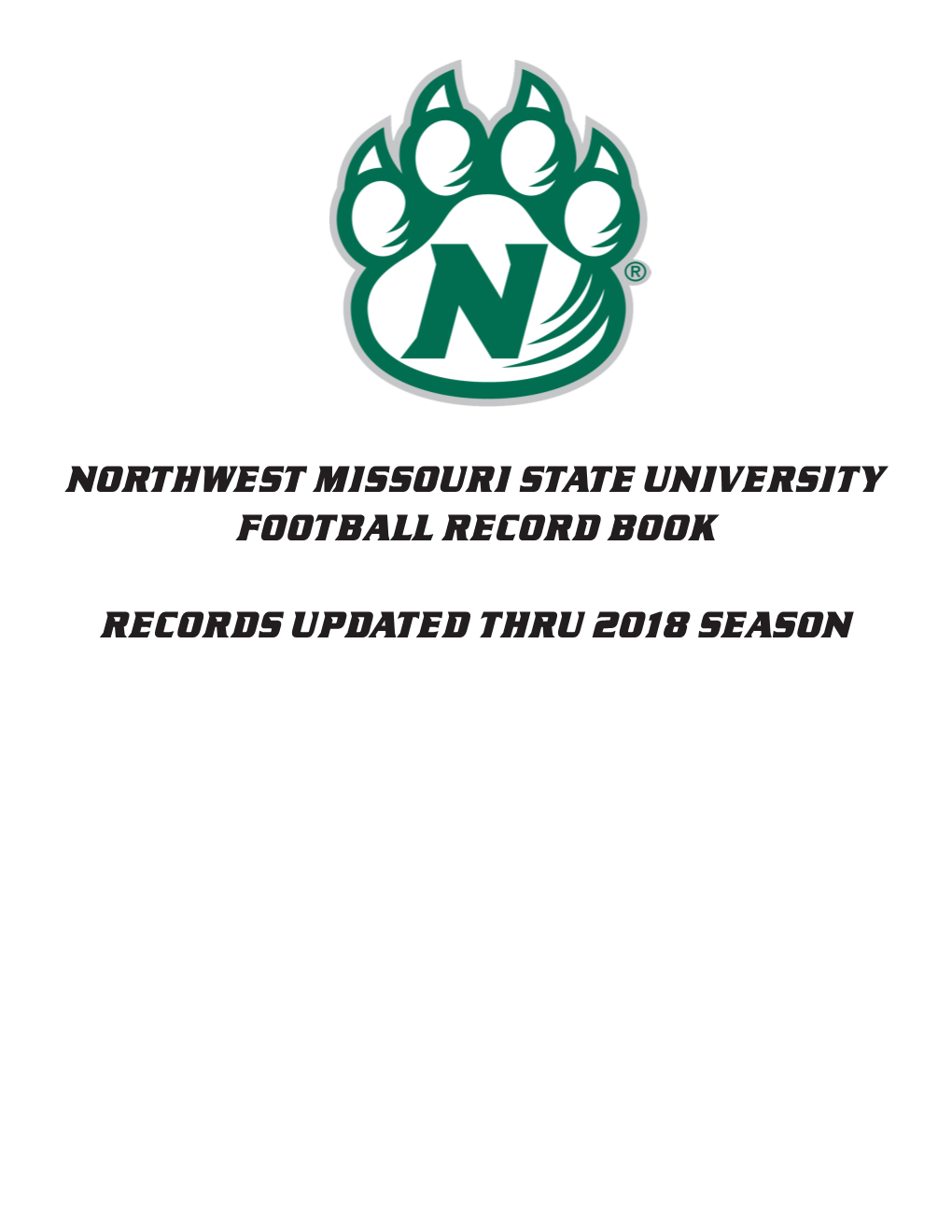 Northwest Missouri State University Football Record Book