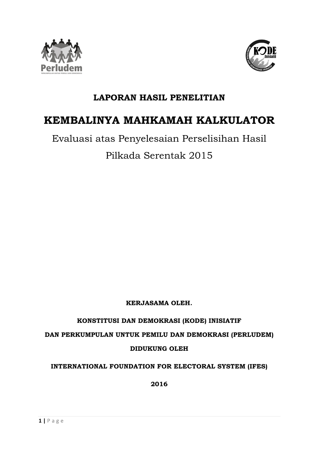 Evaluasi Perselisihan Hasil Pilkada 2015(1)