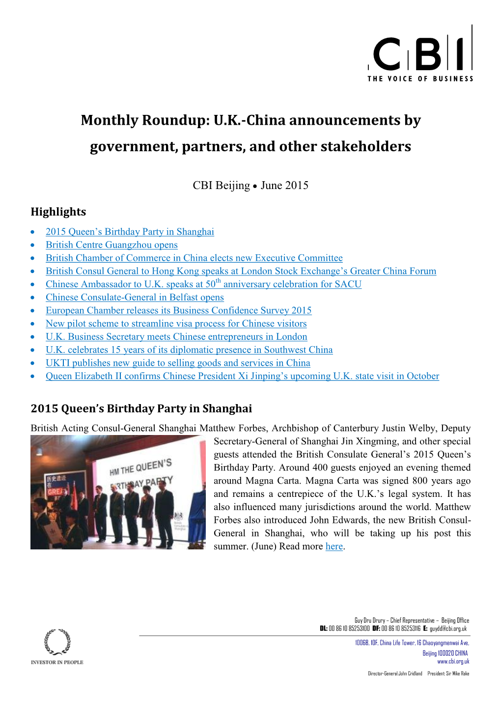 Download CBI China, U.K.-China Monthly Roundup, June 2015