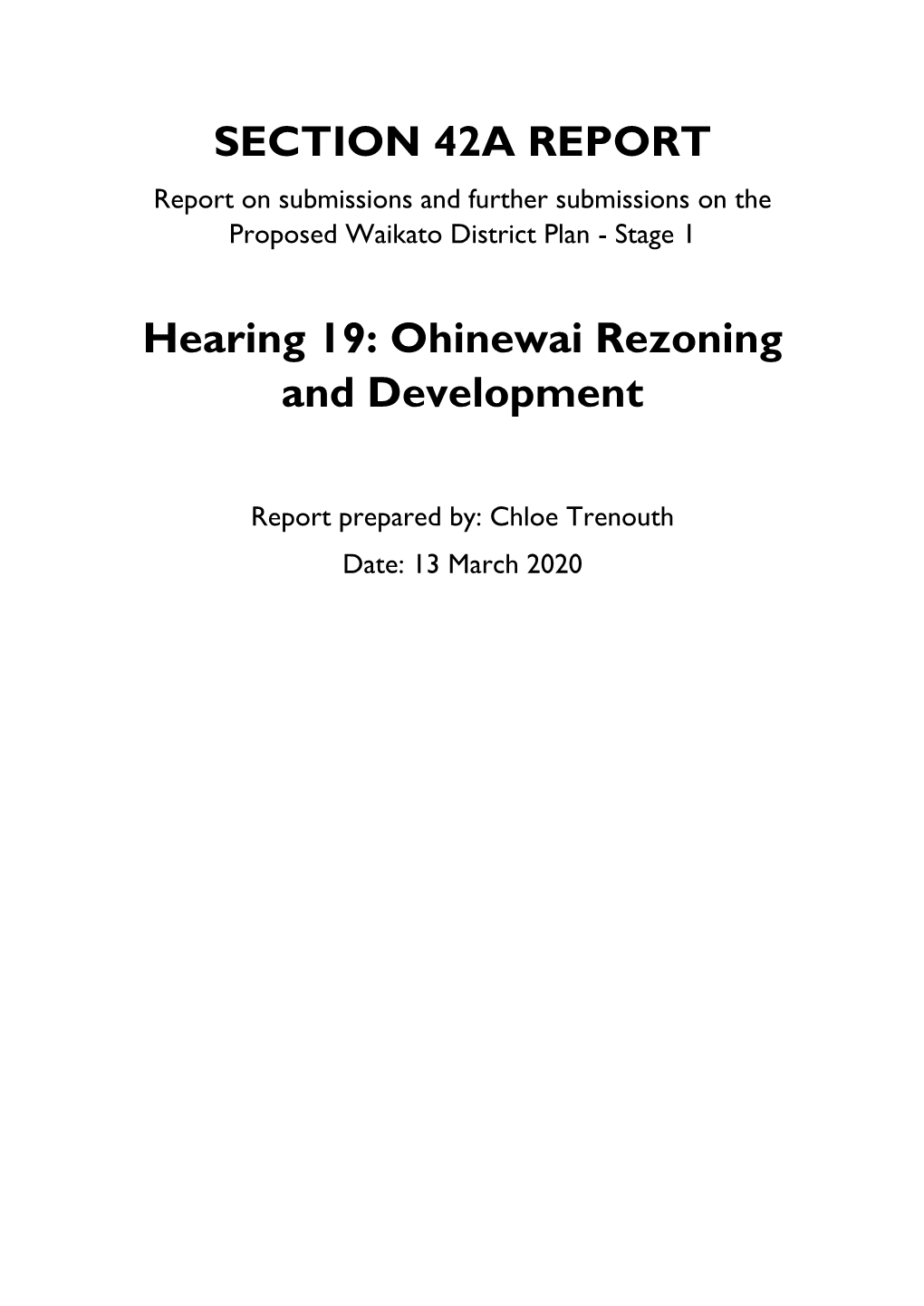 Ohinewai Rezoning and Development