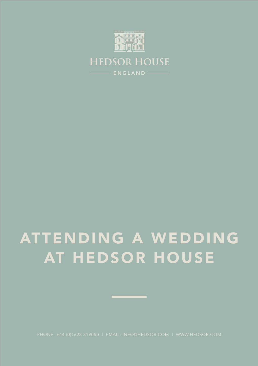 Attending a Wedding at Hedsor House