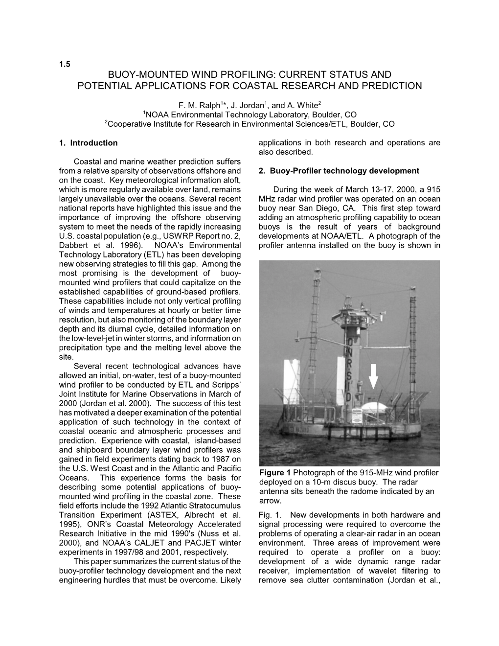 Buoy-Mounted Wind Profiling: Current Status and Potential Applications for Coastal Research and Prediction