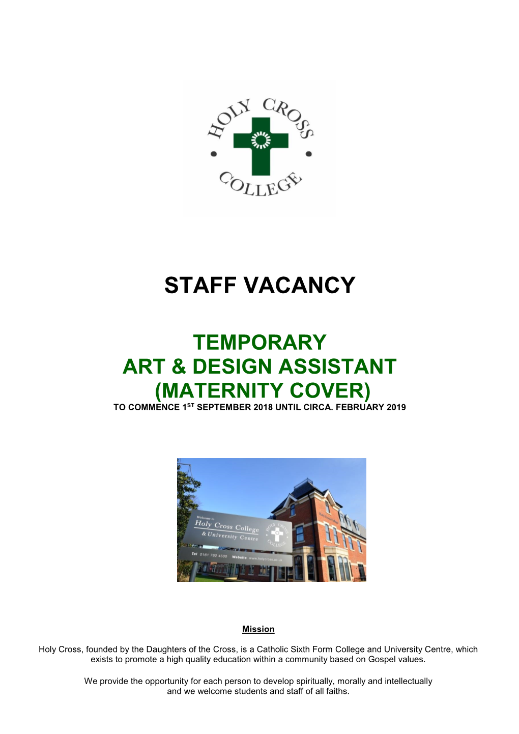 Staff Vacancy