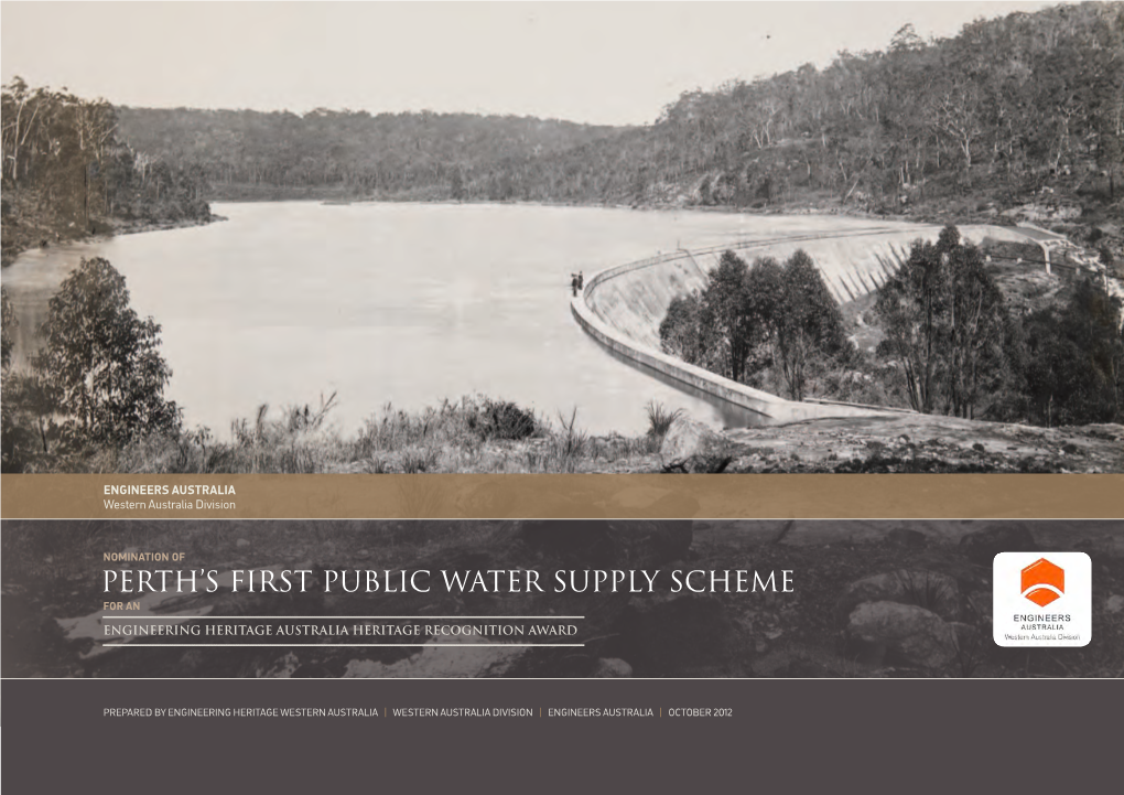 Perth's First Public Water Supply Scheme