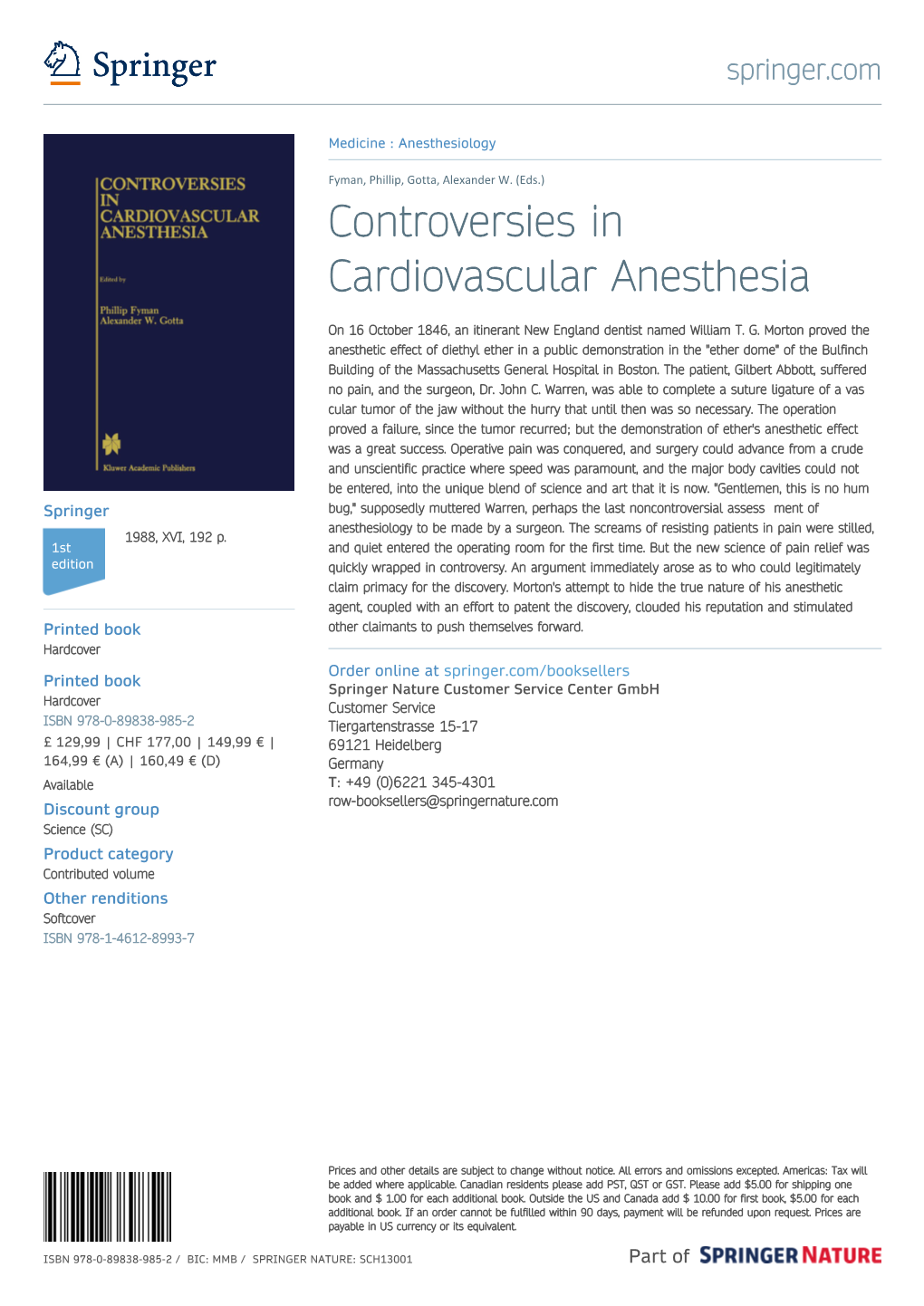 Controversies in Cardiovascular Anesthesia