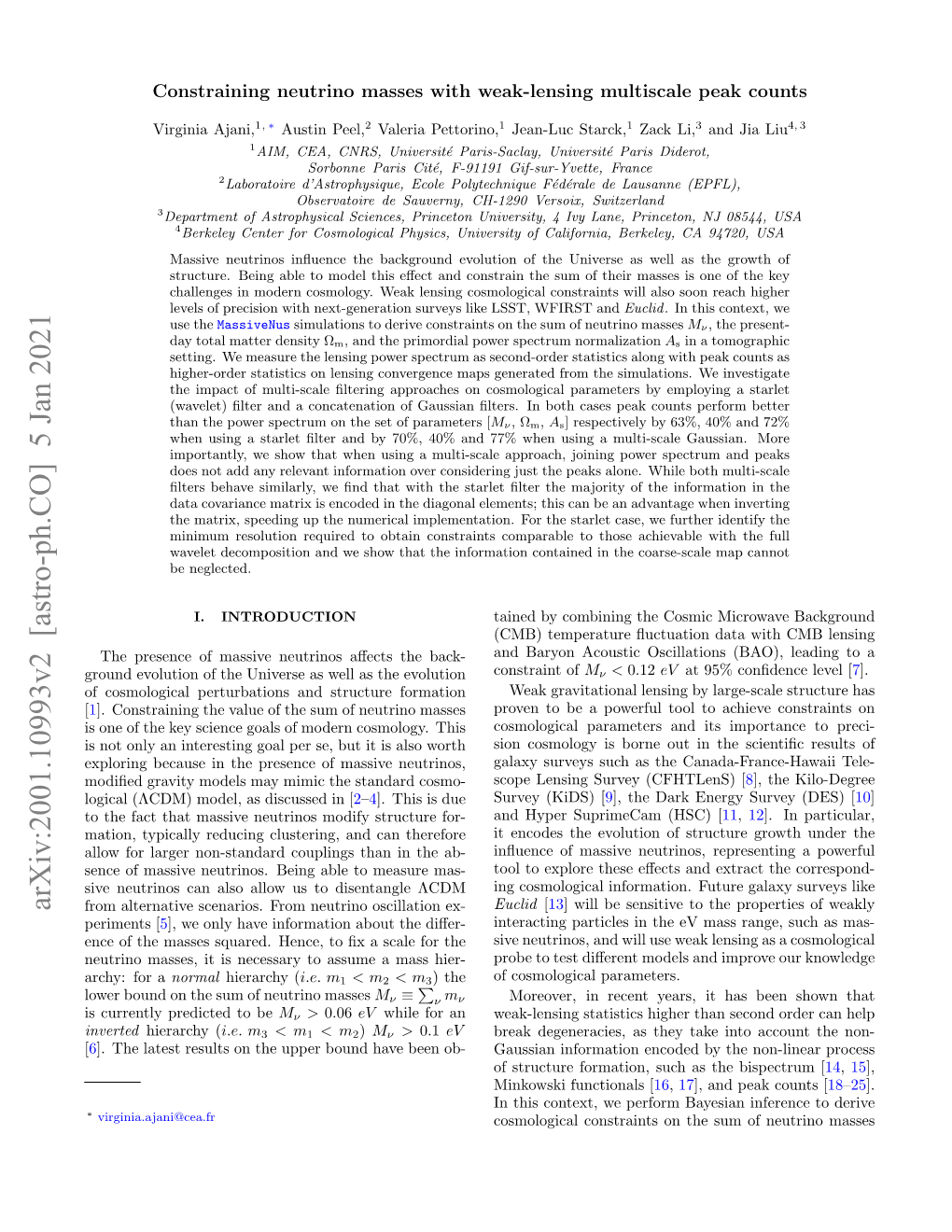 Arxiv:2001.10993V2 [Astro-Ph.CO] 5 Jan 2021 from Alternative Scenarios