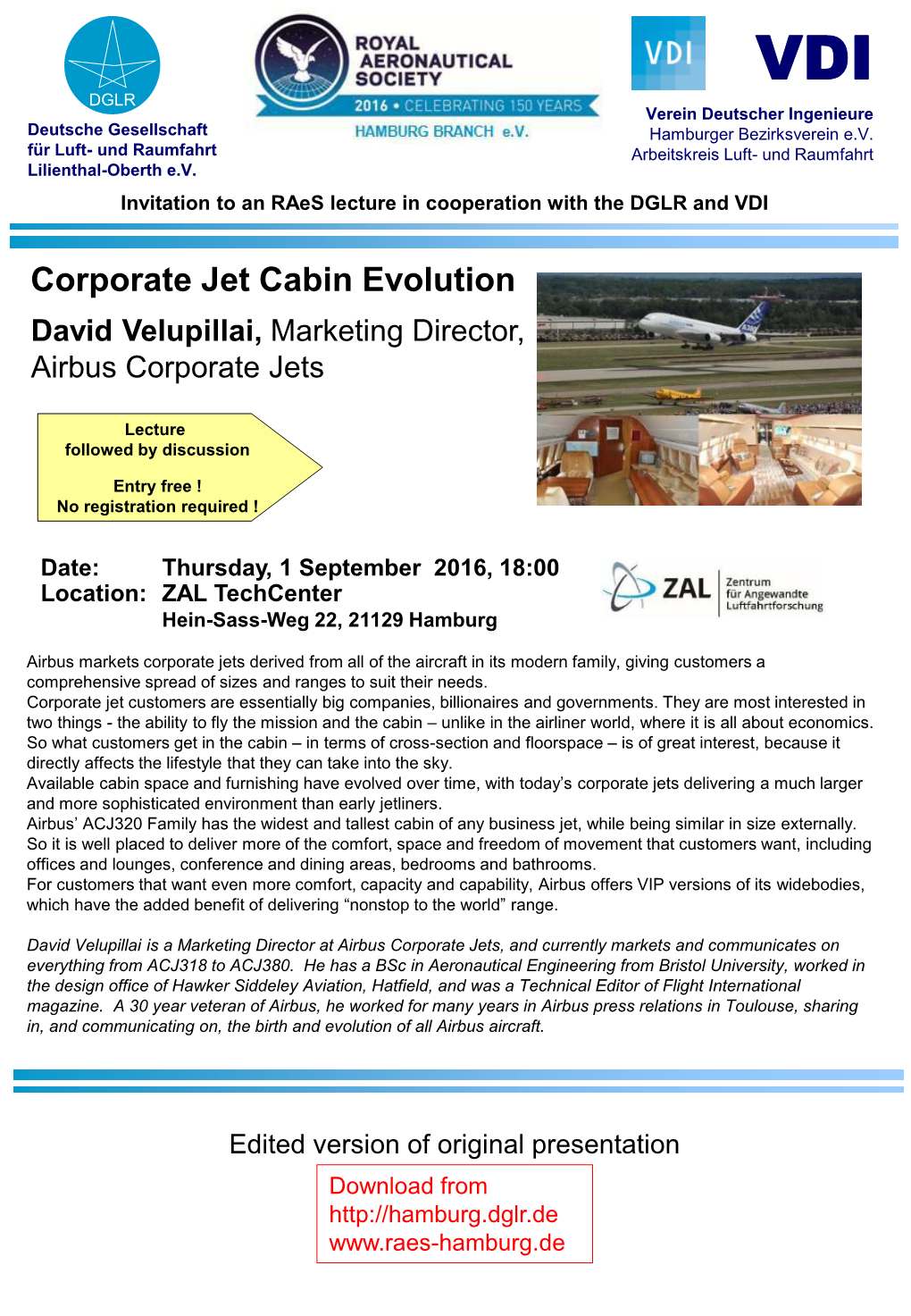 Corporate Jet Cabin Evolution David Velupillai, Marketing Director, Airbus Corporate Jets
