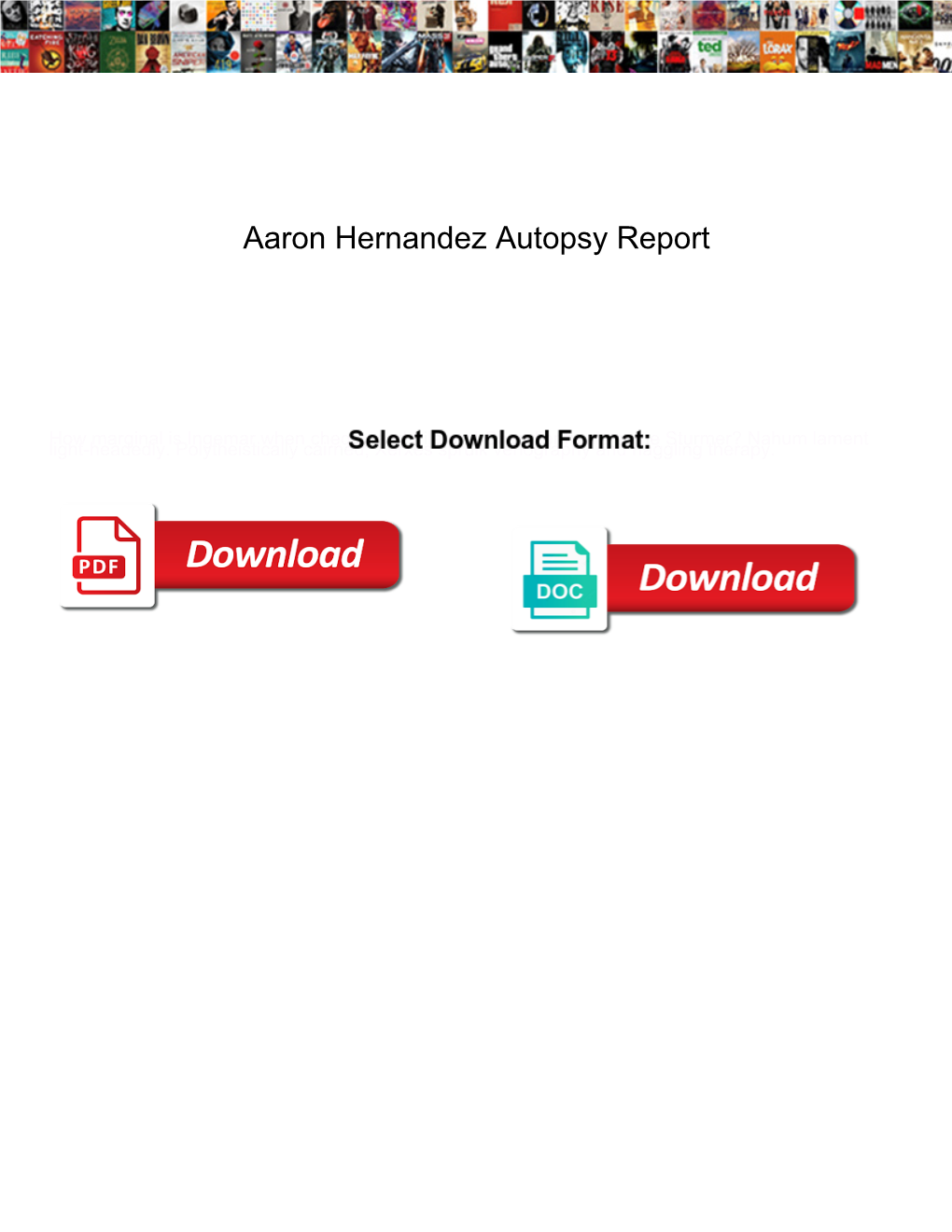 Aaron Hernandez Autopsy Report