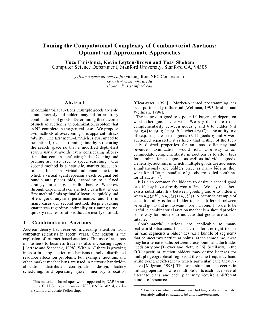 Taming the Computational Complexity of Combinatorial Auctions: Optimal
