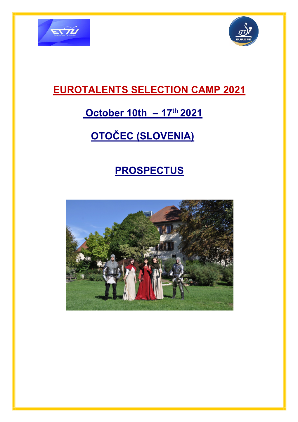 EUROTALENTS SELECTION CAMP 2021 October 10Th