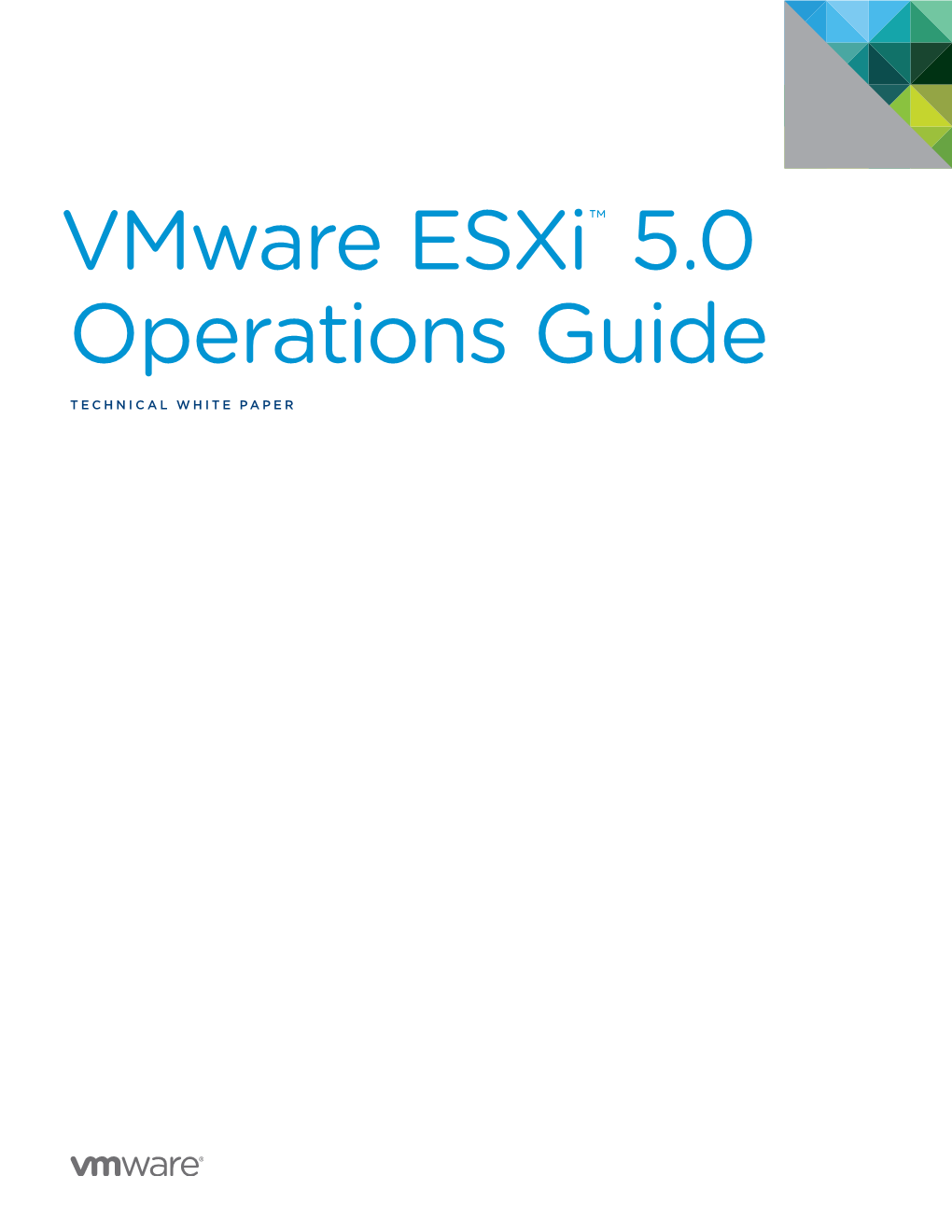 Vmware Esxi 5.0 Operations Guide
