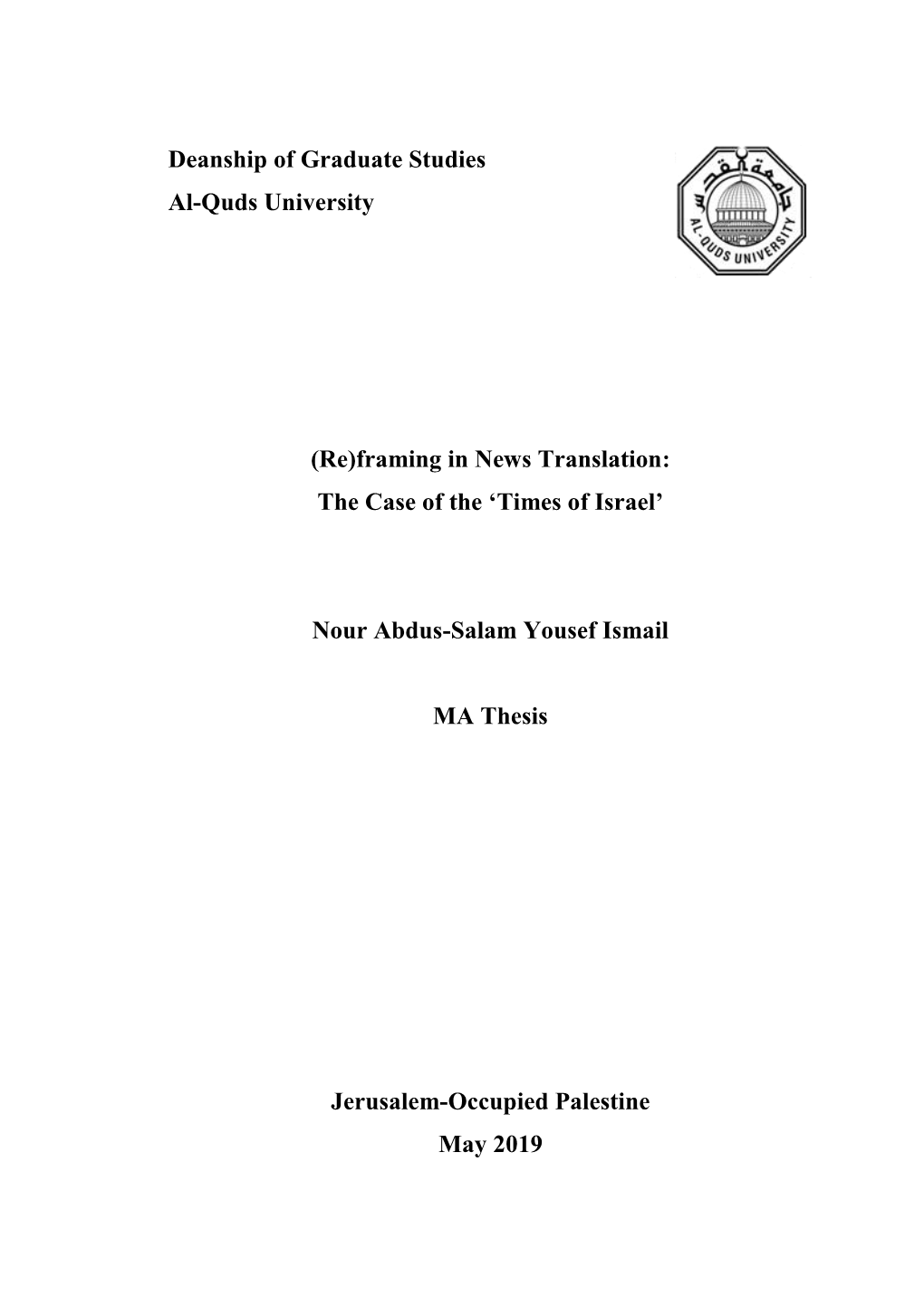 Framing in News Translation: the Case of the ‘Times of Israel’