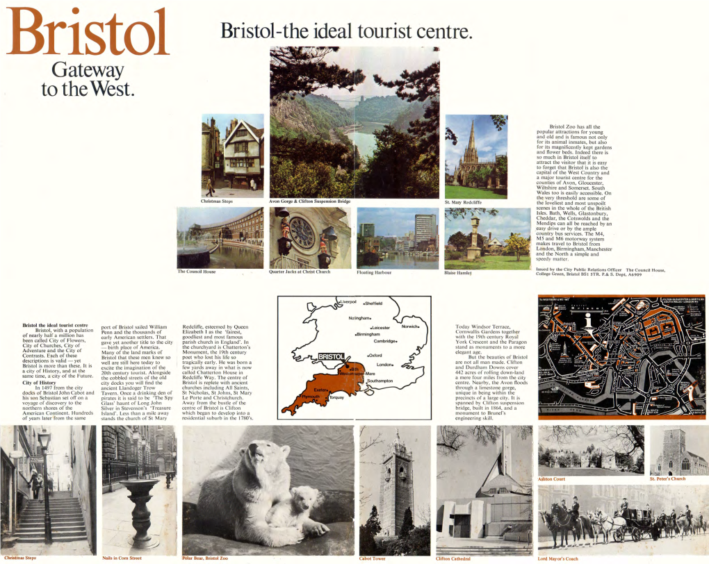 Gateway to the West. Bristol-The Ideal Tourist Centre