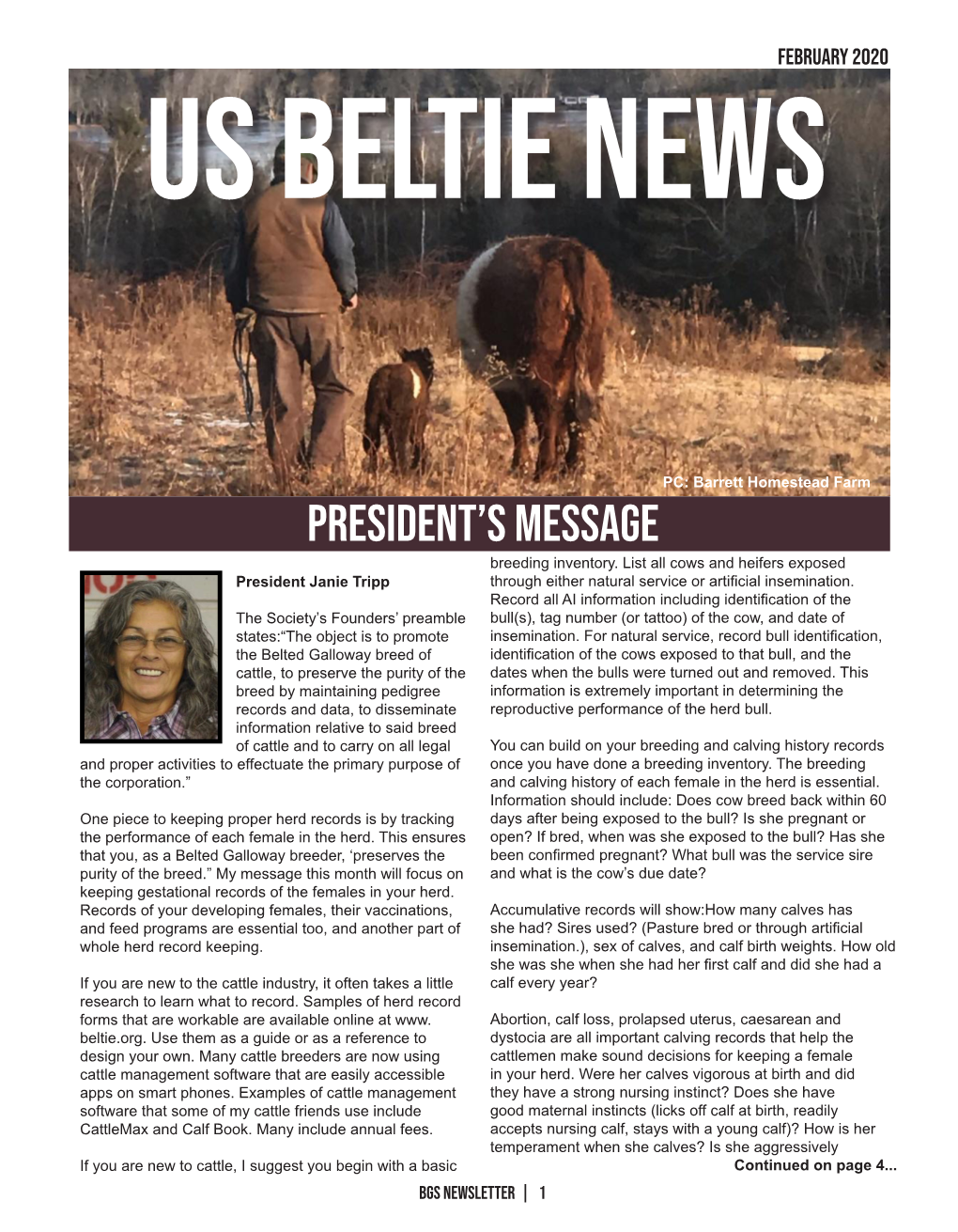 February 2020 US Beltie News