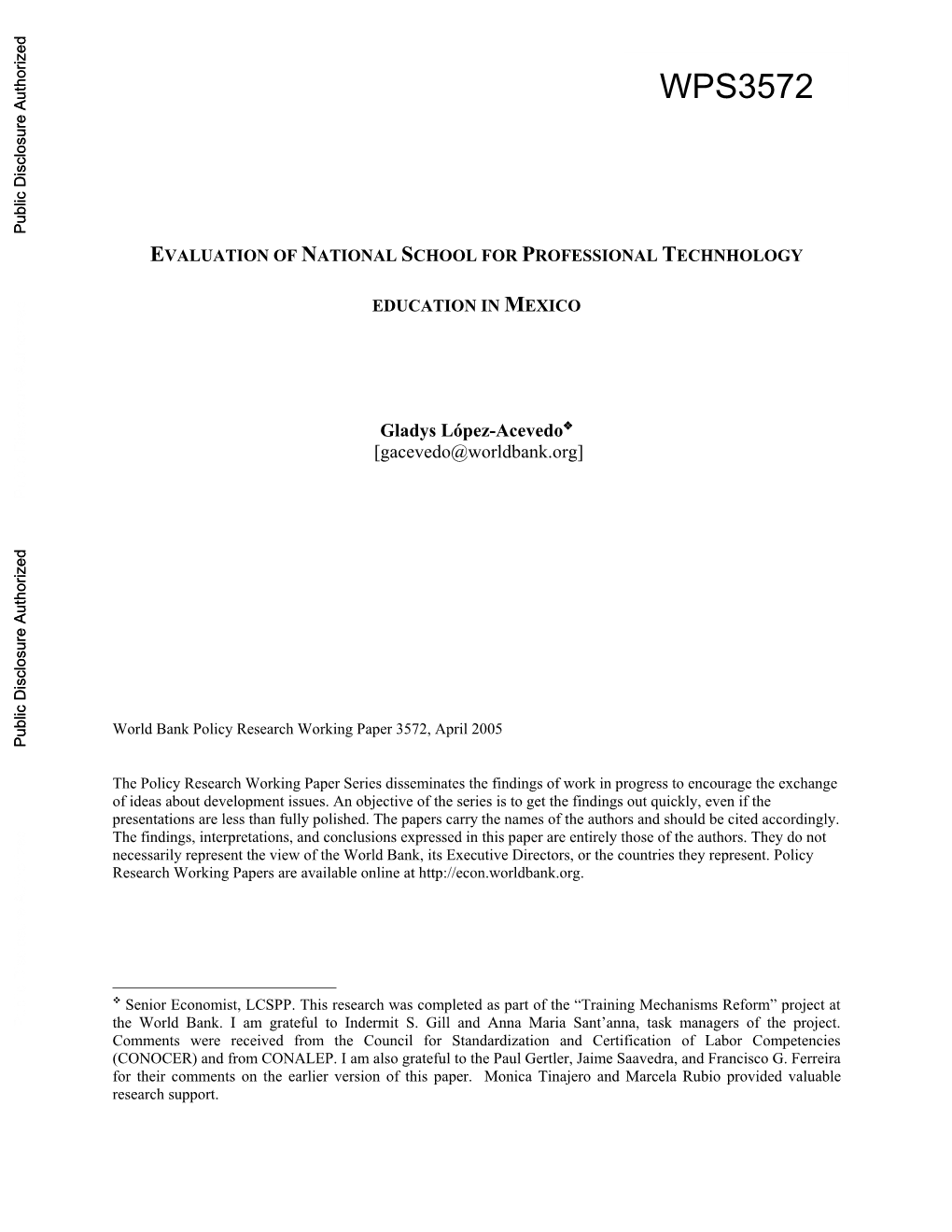 World Bank Document