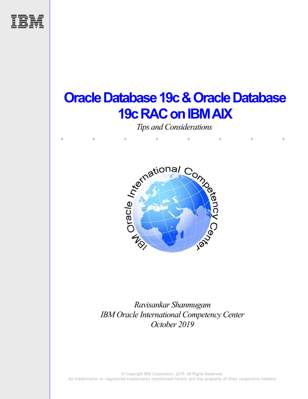 Oracle Database 19C & Oracle Database 19C RAC on IBM