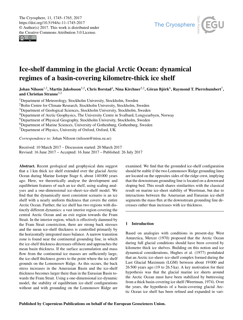 Ice-Shelf Damming in the Glacial Arctic Ocean: Dynamical Regimes of a Basin-Covering Kilometre-Thick Ice Shelf