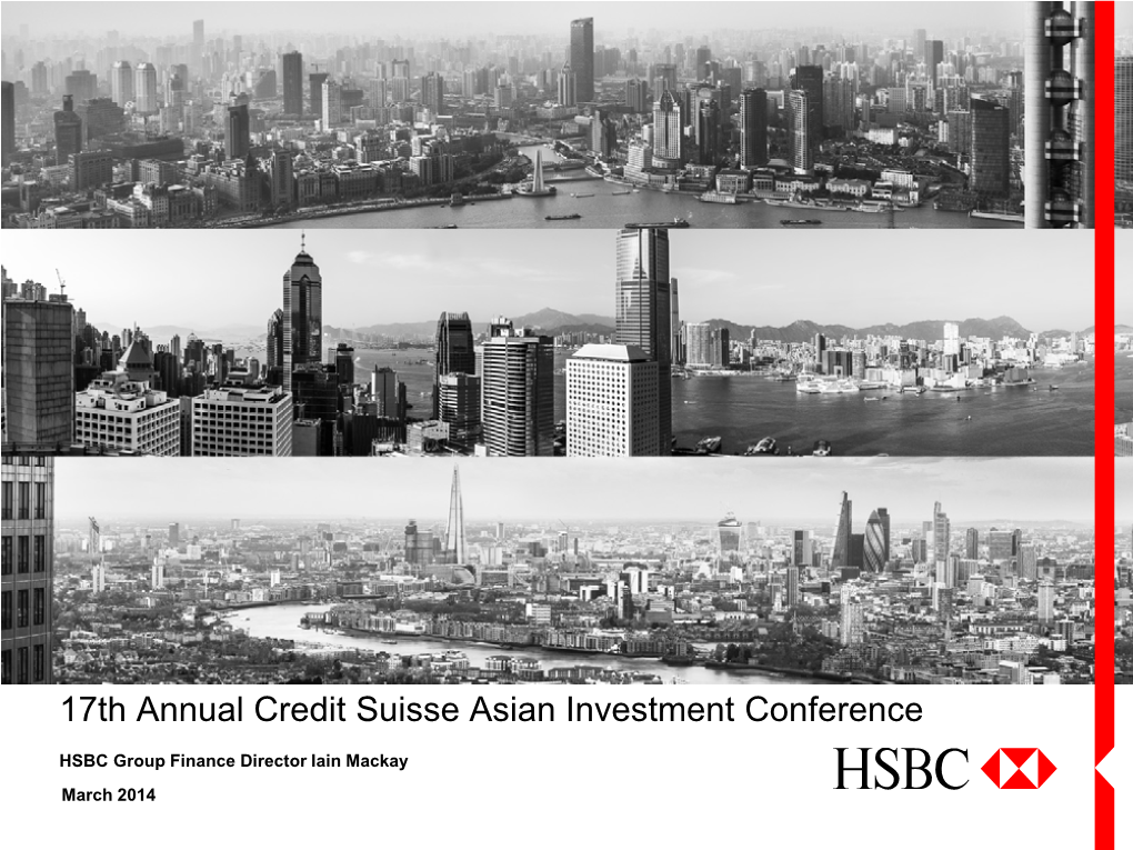 Credit Suisse 17Th Annual Asian Investment