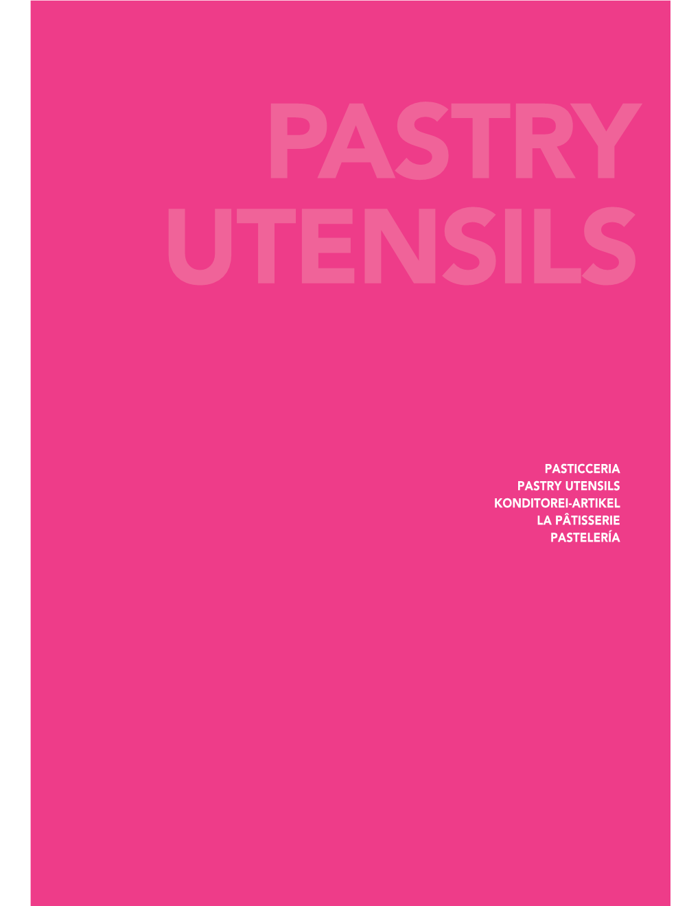 Paderno 2018-2019 Catalogue-Pastry Utensils