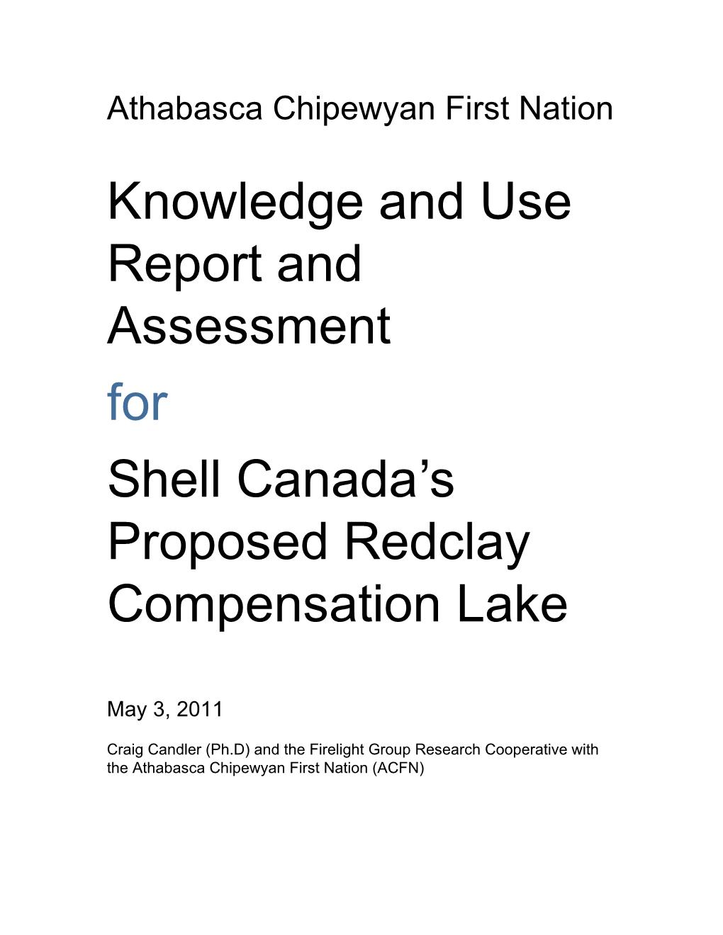 ACFN Shell FINAL RCL May 03, 2011 CLEAN