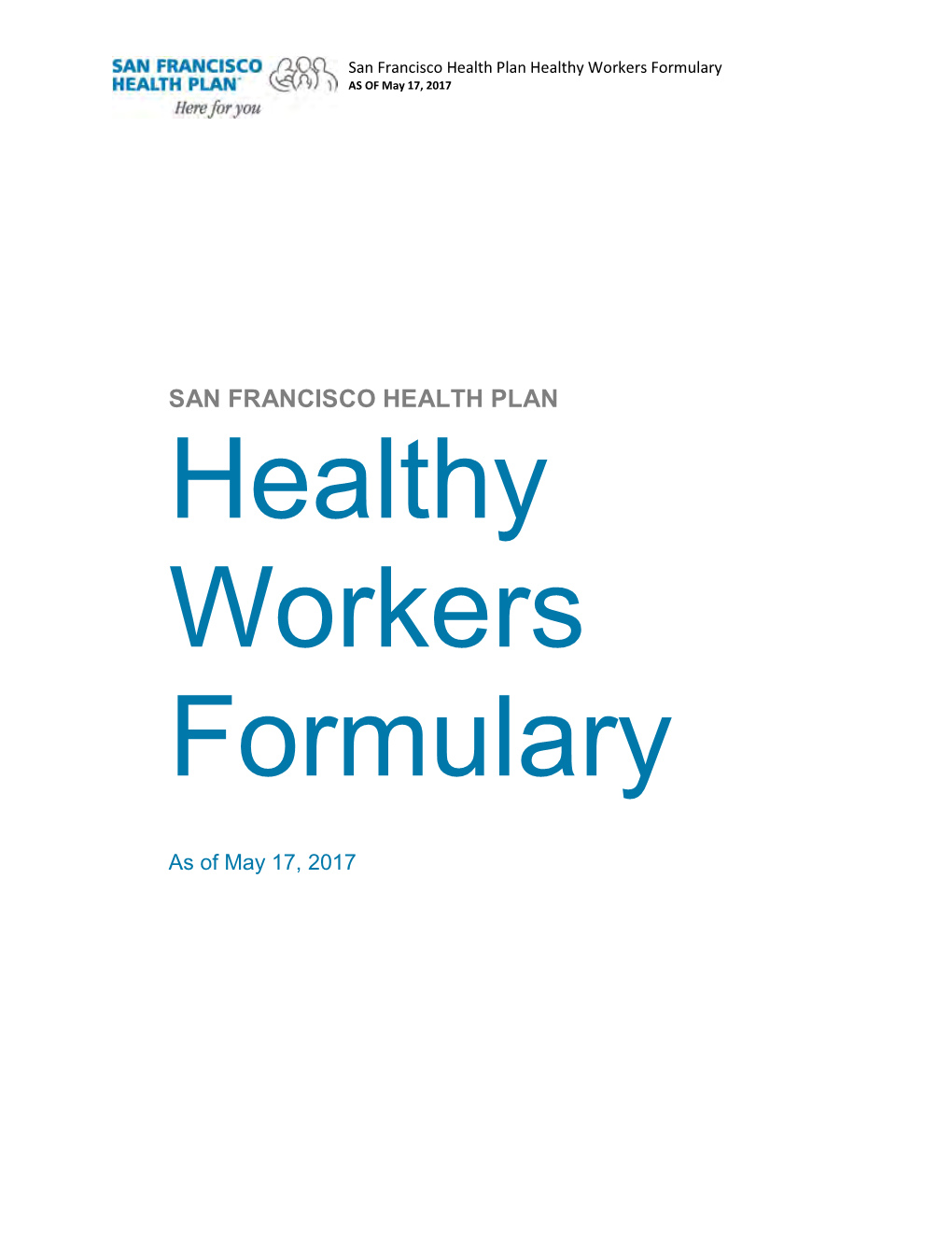 Sfhphealthyworkers Formulary.Pdf