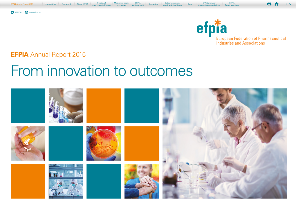 EFPIA's Annual Report for 2015