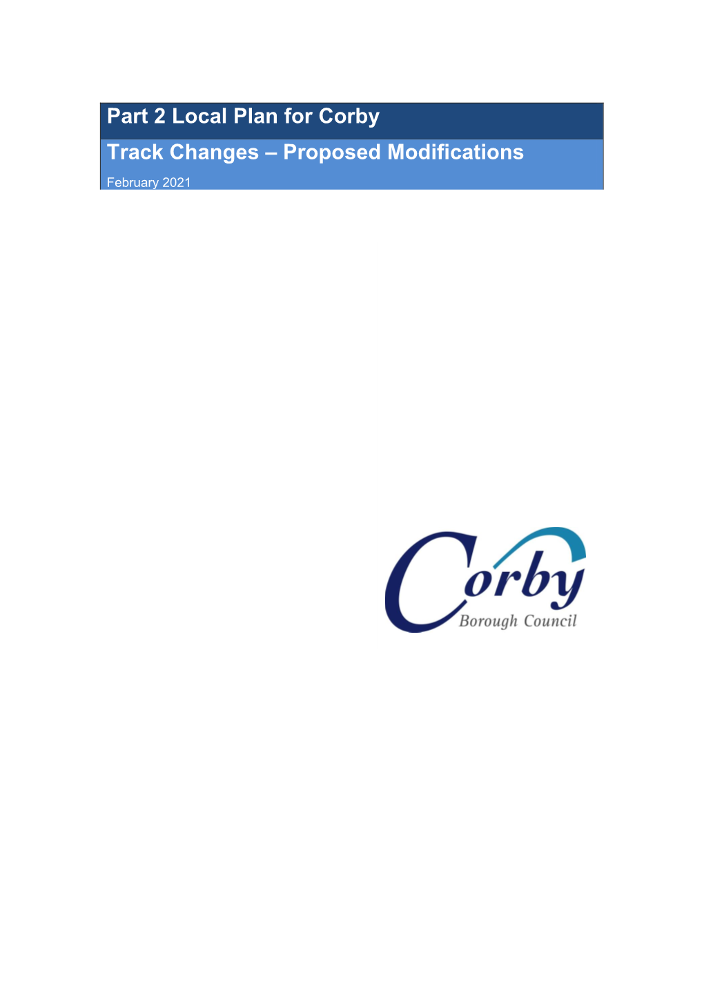Part 2 Local Plan for Corby Track Changes