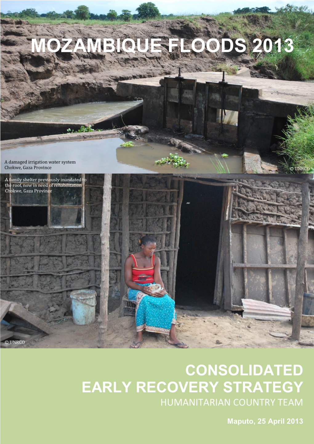 Mozambique Floods 2013 – Consolidated Early Recovery Strategy