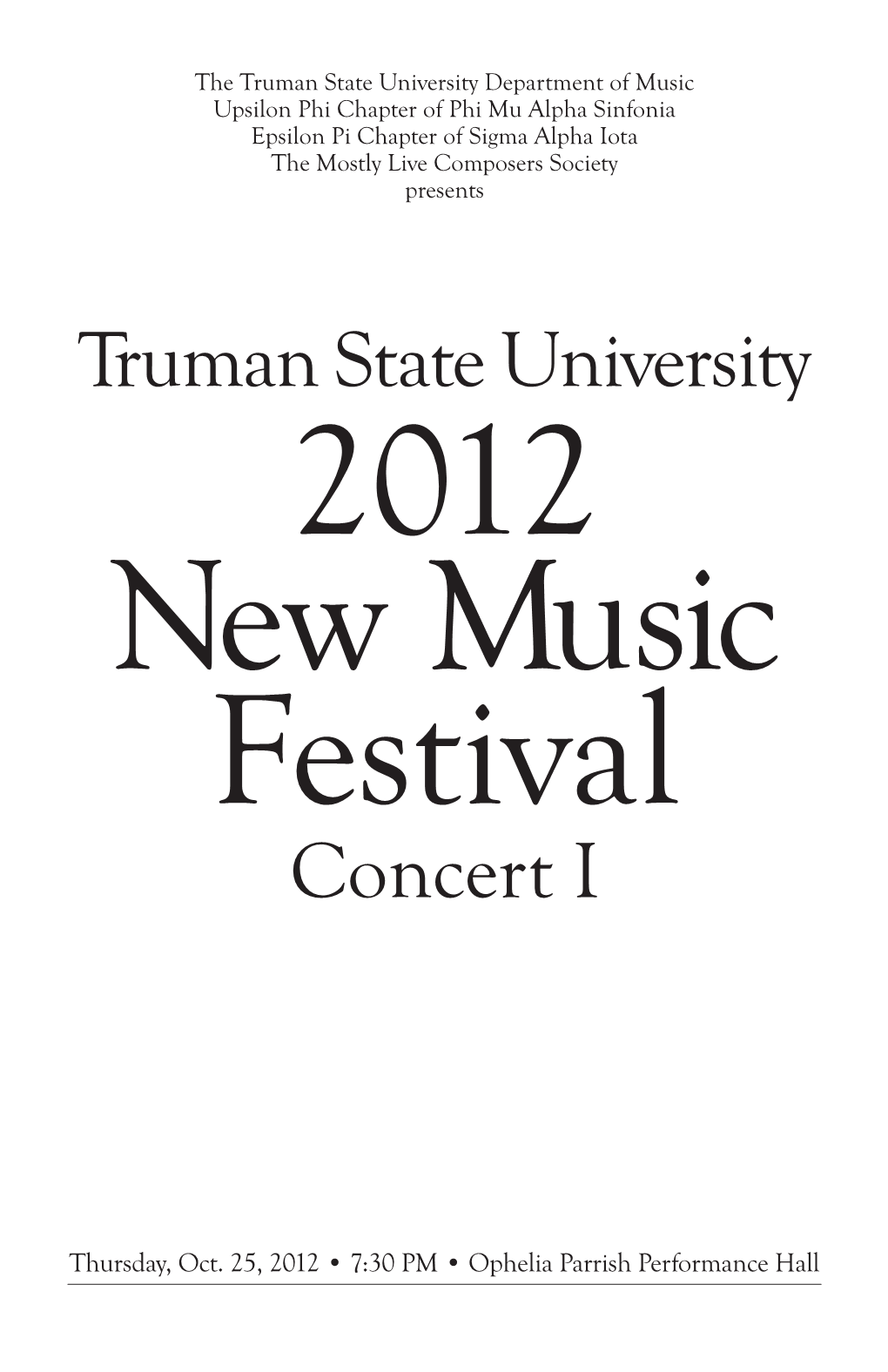 Truman State University Concert I