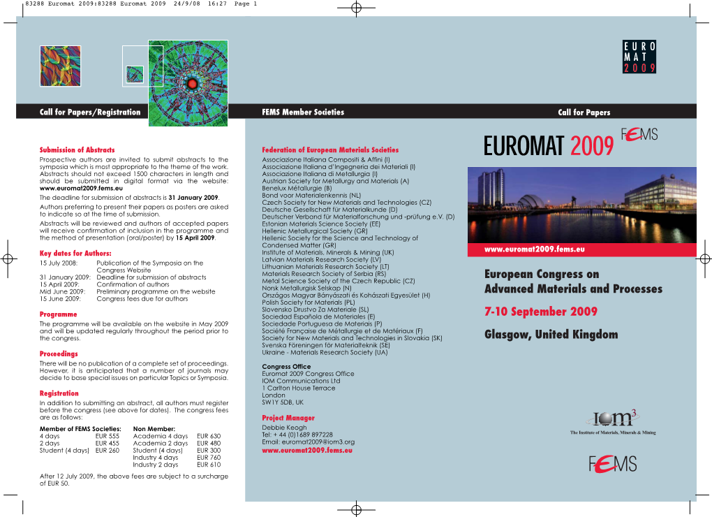 Euromat 2009 Call for Papers