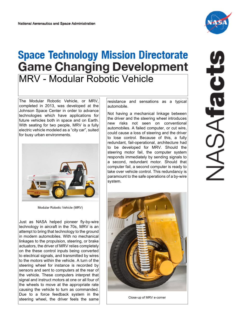 MRV - Modular Robotic Vehicle