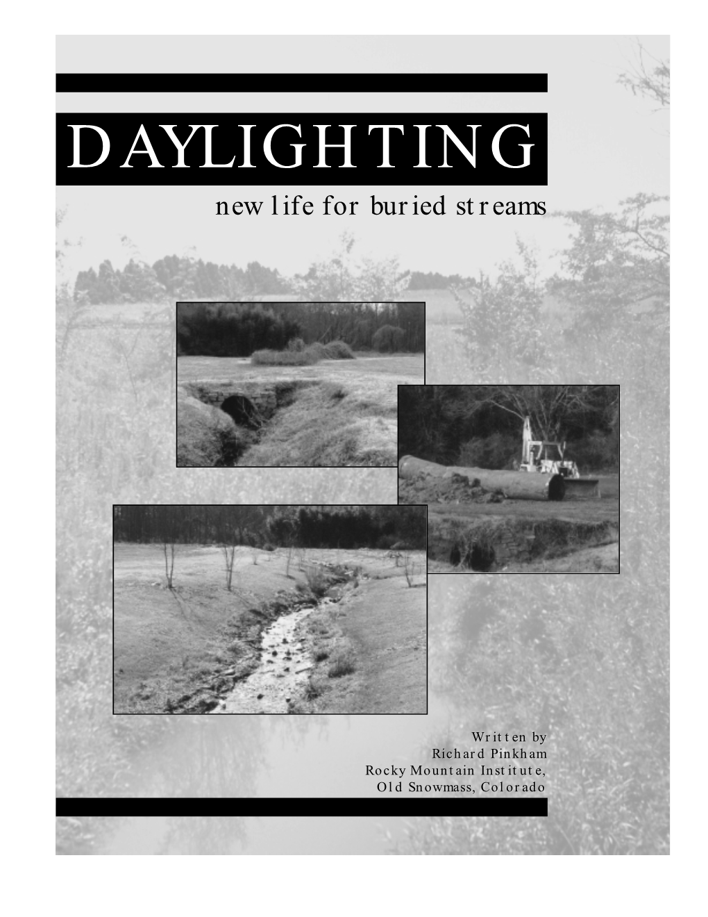 DAYLIGHTING New Life for Buried Streams