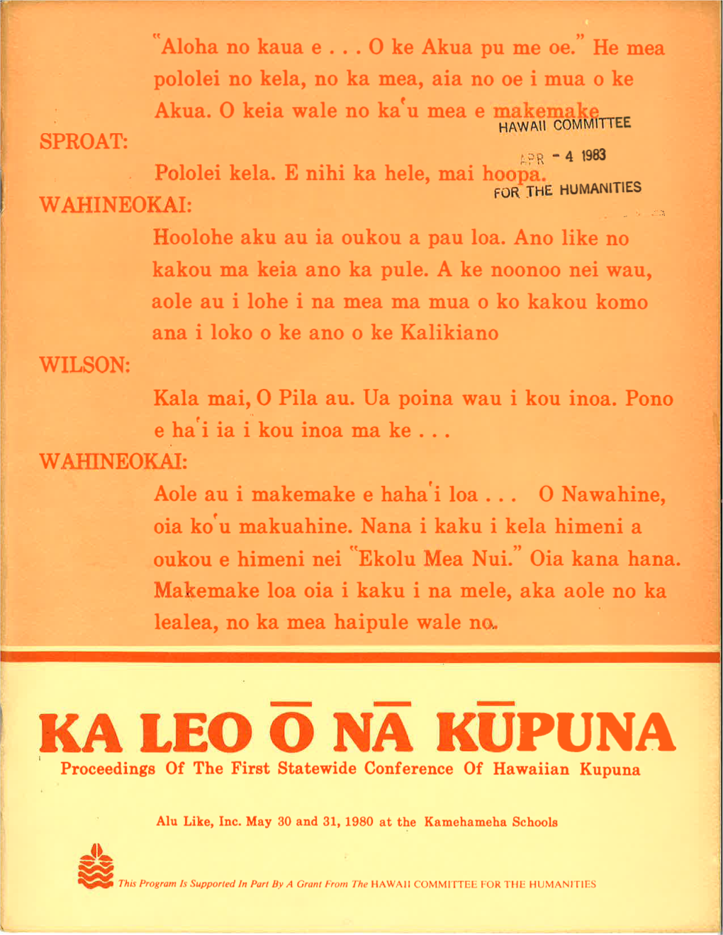 Ka Leo O Na Kupuna