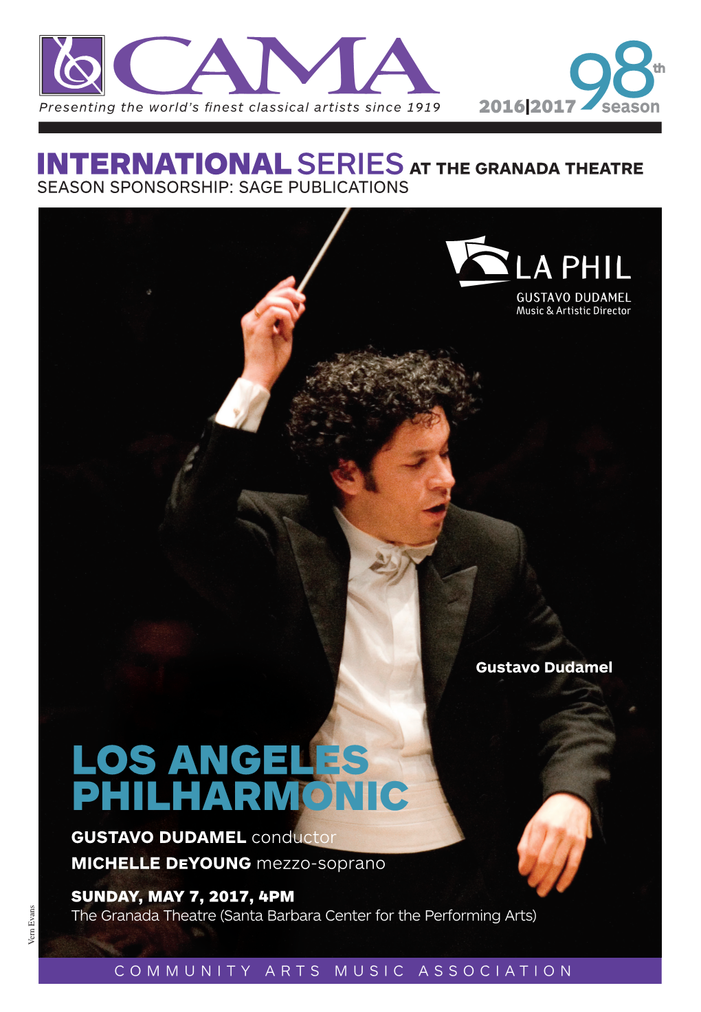 LOS ANGELES PHILHARMONIC GUSTAVO DUDAMEL Conductor MICHELLE Deyoung Mezzo-Soprano